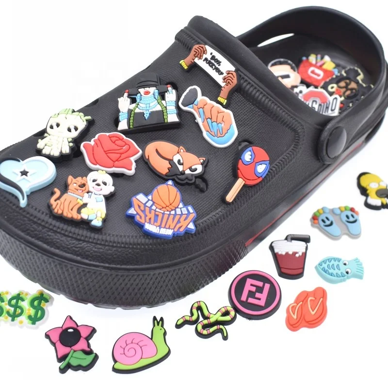 Cheap Cartoon Shoe Charms Different Shape Croc Charms for bracelet decoration crock  Men Women Gifts