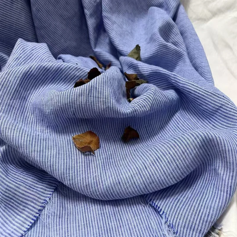 Factory supply custom design woven yard dyed stripe 100%linen flax fabric