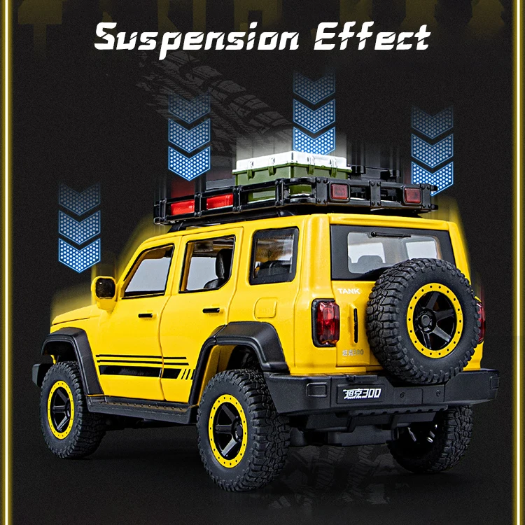 ZHIGUANTIANXIA 1/24 Scale Diecast Cars Model Tank 300 Alloy Car Toy