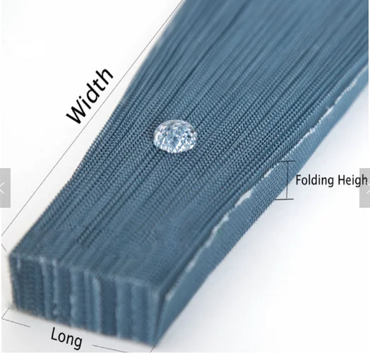 Wholesale Waterproof Fireproof Pleated Mesh Folding Net Polyester Retractable Plisse Insect Window Screen