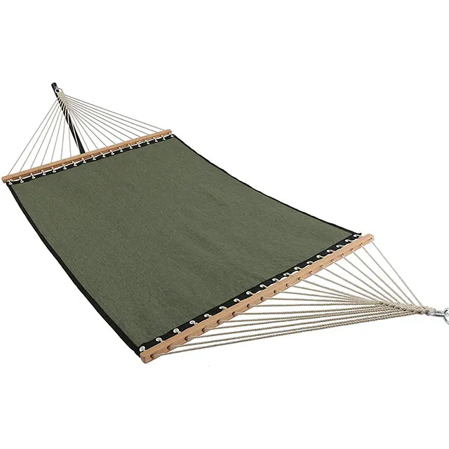  Blue printed woven folding bamboo stick camping hammock stand Square