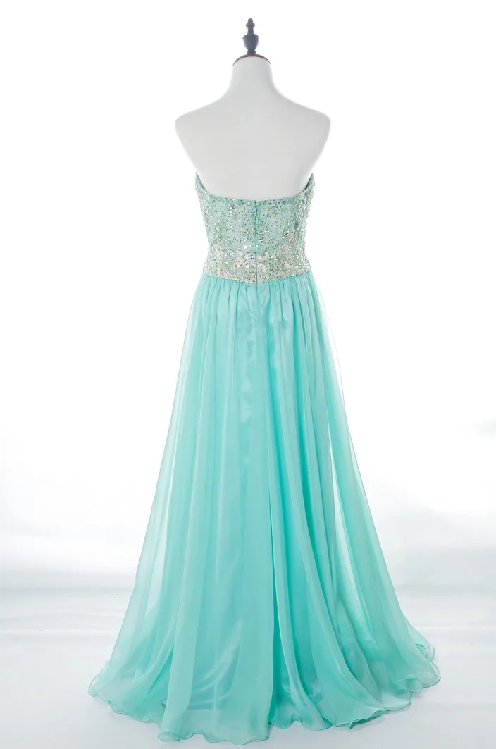 Beaded strapless a line elegant long prom gowns sexy evening dress women
