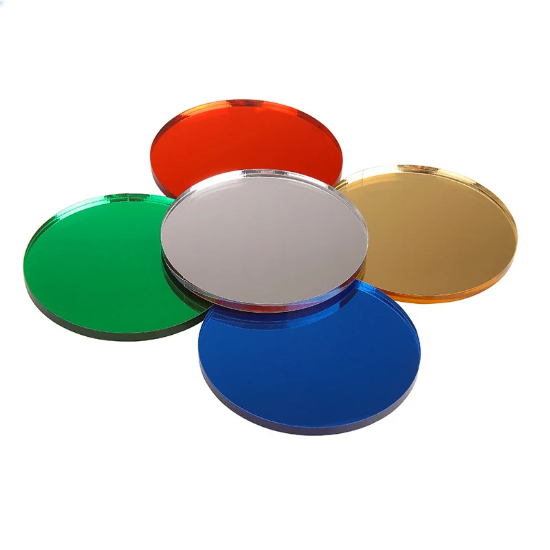 Индивидуальные круглые акриловые зеркальные диски, цветные акриловые зеркальные круги, круглые акриловые зеркала