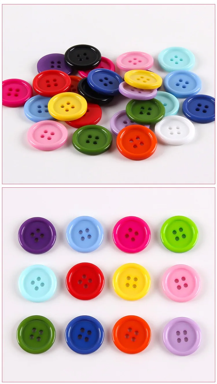 custom wholesale colorful plastic shirt buttons 4 holes button for shirts