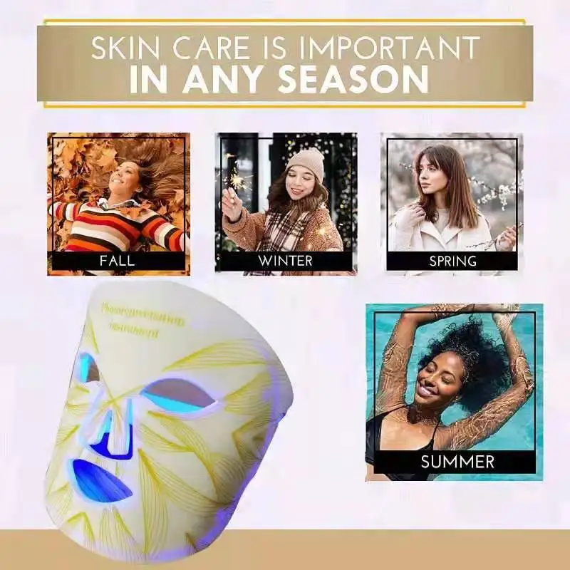 Премиум 4 вида цветов led маски для лица Силиконовый светодиодный свет терапия маска для лица