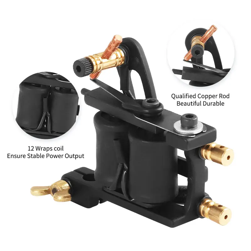 High Quality Professional 10 Wraps Coil Tattoo Machines For Liner And Shader Machine Artist Tattoo Supplies