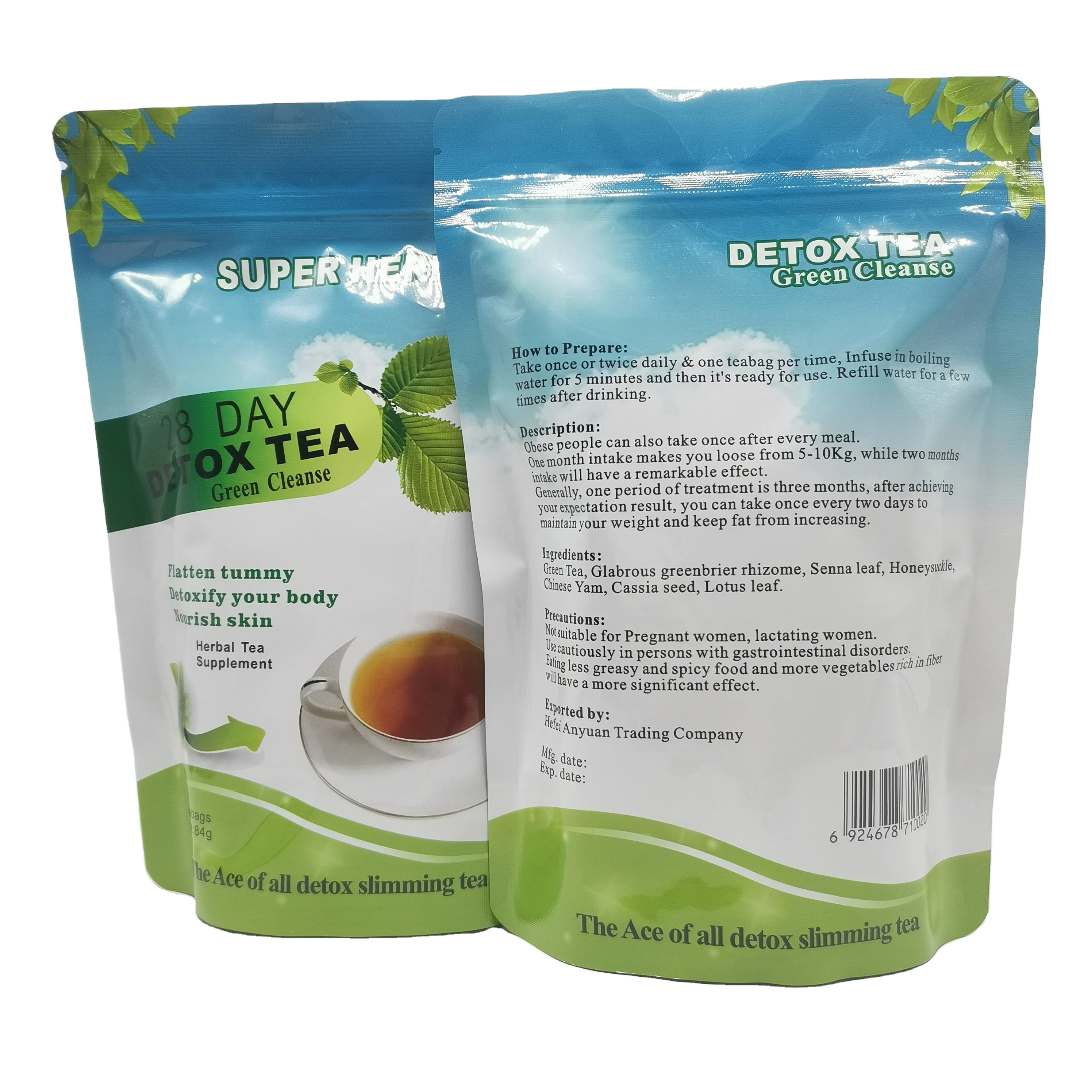 Effective Fat Burner 28 Days Slimming Tea for Weight Loss and Beauty Tea Private Label