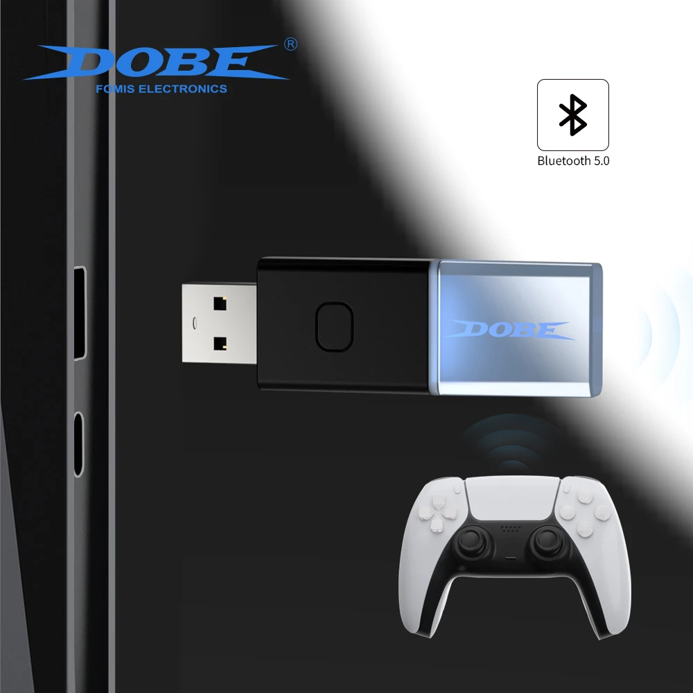 DOBE Wireless  Receiver works with PS4/PS5/Xbox One S/ Switch Pro gamepad; Suitable for Switch/PC/Steam/ Android TV Box
