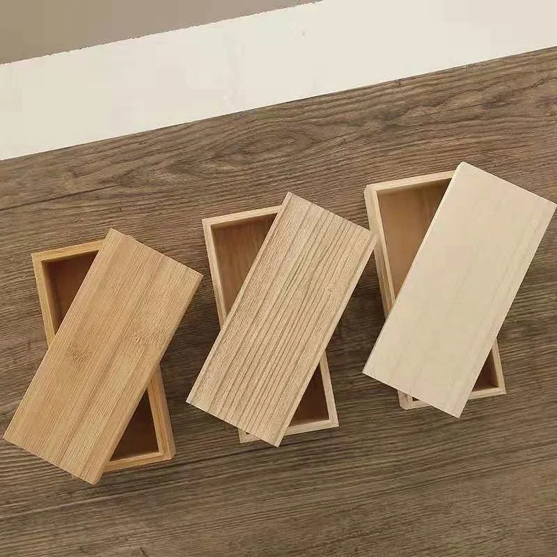 Cheap unfinished wooden storage small box jewelry gift packaging solid wood box