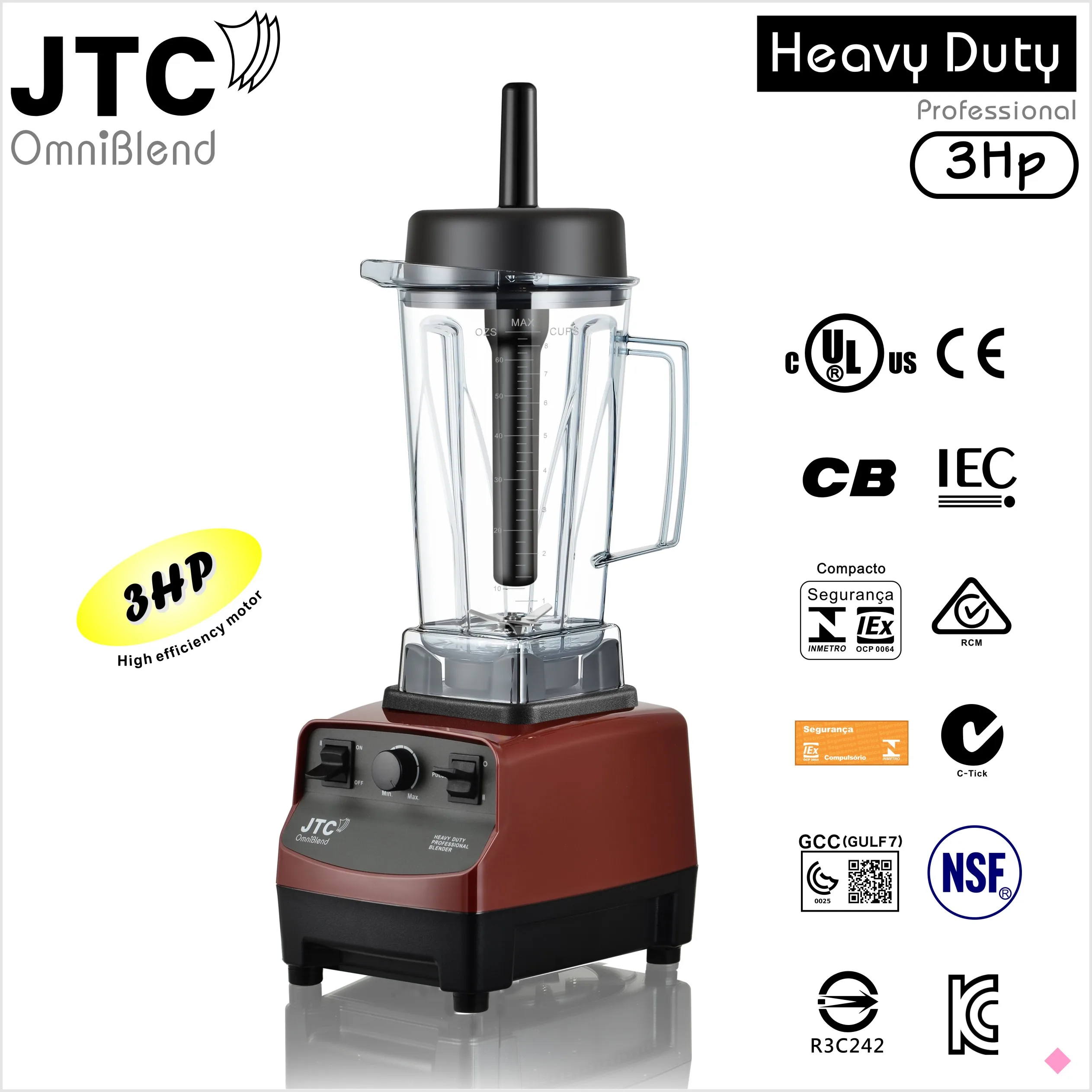 Heavy Duty Commercial Blender, Power Juicer, JTC OmniBlend