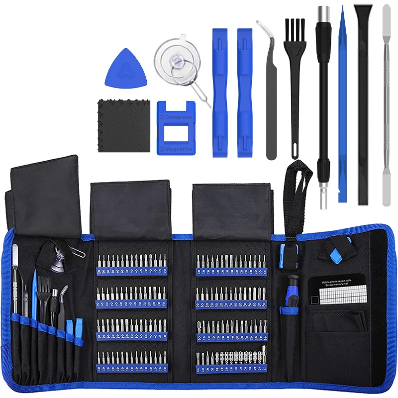 140 in 1 precision screwdriver cloth bag set suitable for mobile phone maintenance manual tools Mini screwdriver drill bit screw