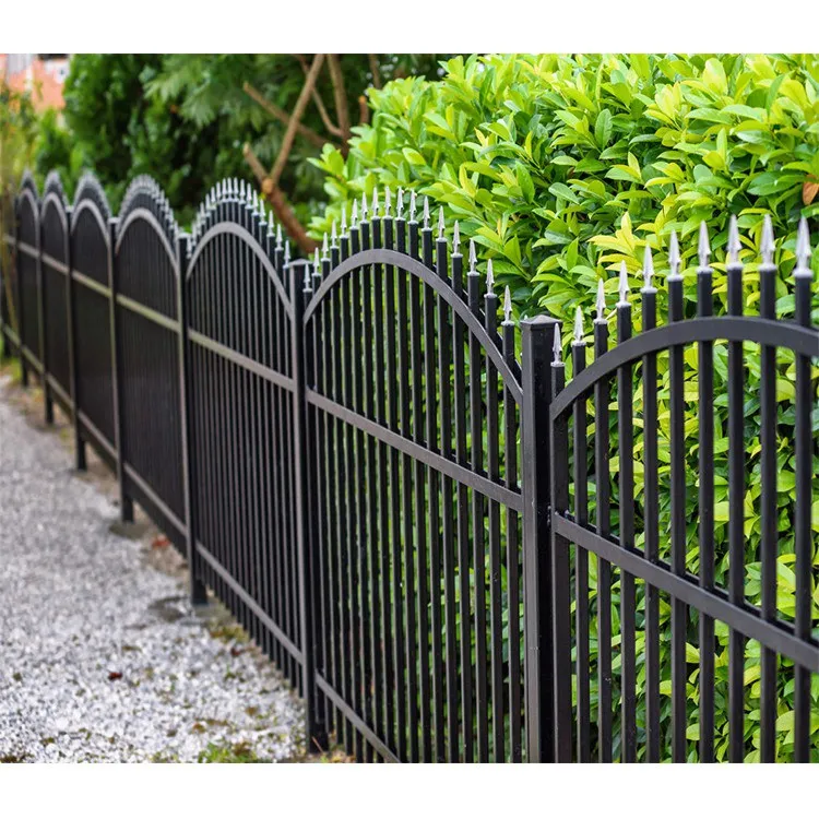 New Design Cheap Wrought Iron Fence Panel Steel Metal Picket Ornamental Fence