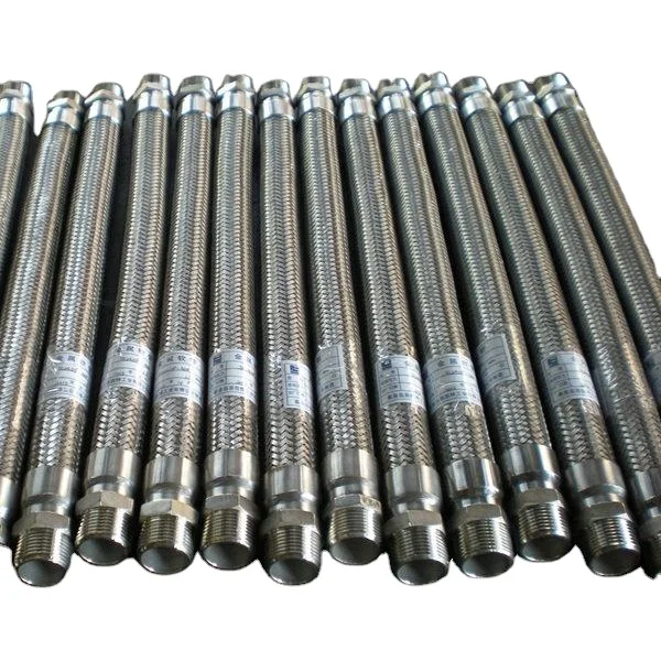 High Temperature Flexible Metal Hose Stainless Steel Wire Braided Hose With End Fittings Customized