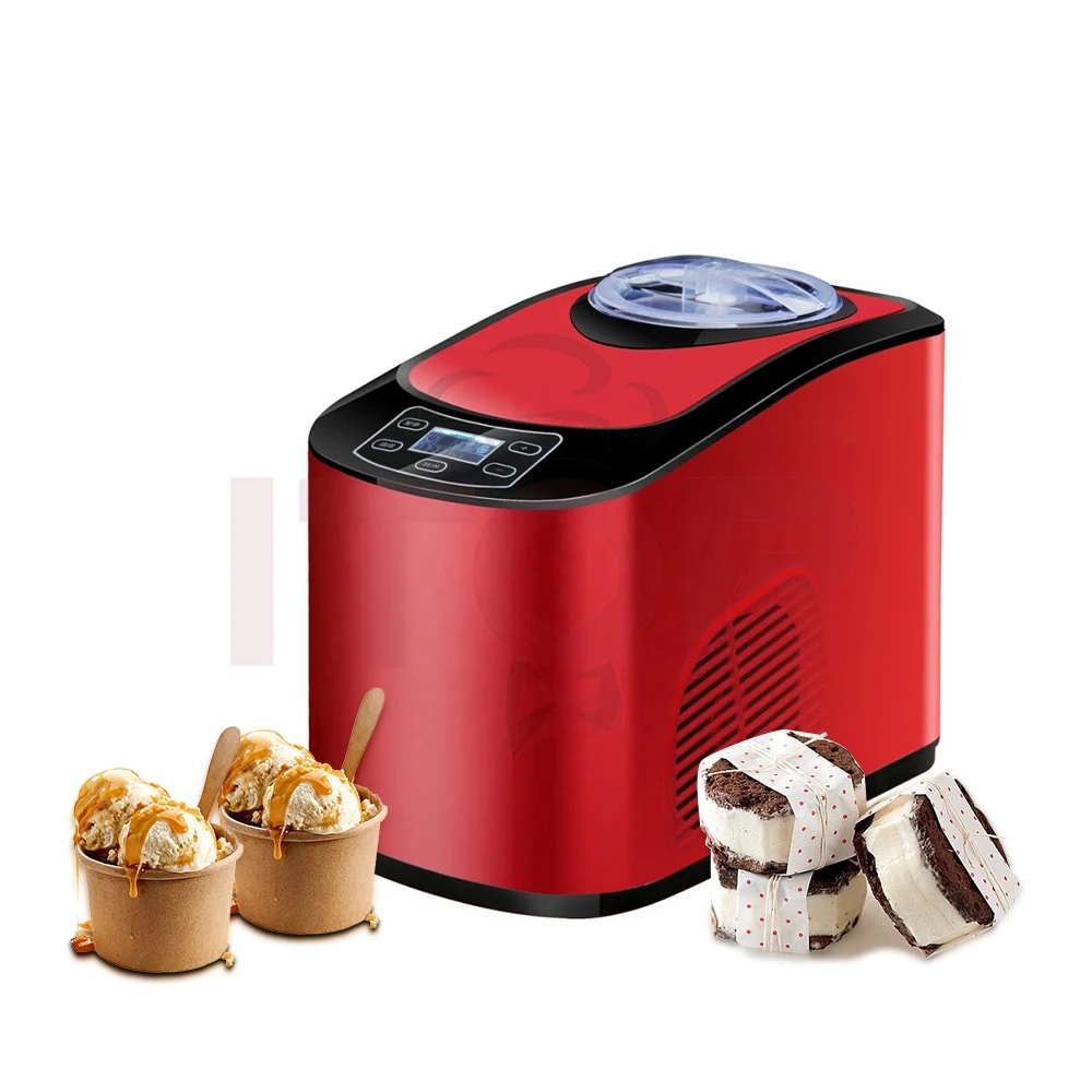 Household Small Mini Automatic DIY Yogurt Child Milkshake Maker Touch Panel Soft + Hard Ice Cream Machine