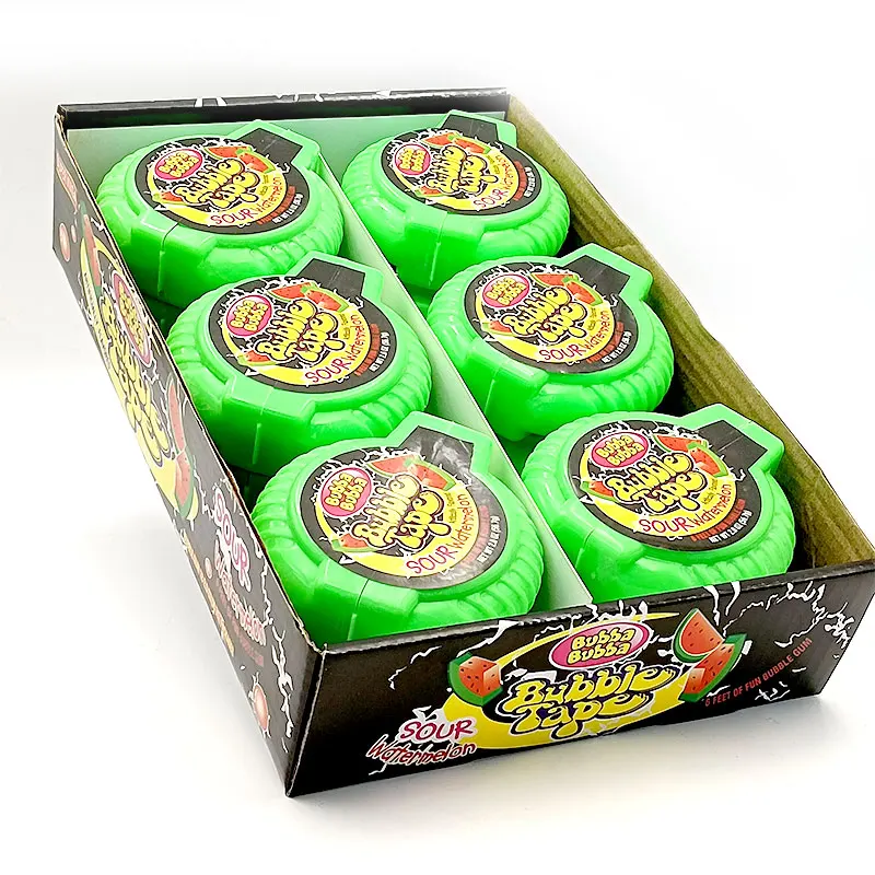 Custom Private Label Hub-ba Bub-ba Same Style Tape Gum Halal Chewing Gum Big Size Bubble Gum Roll