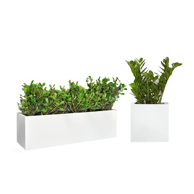 KX wholesale custom large outdoor fiberglass homes hotels malls offices airports garden flower plant trough planter pot boxes