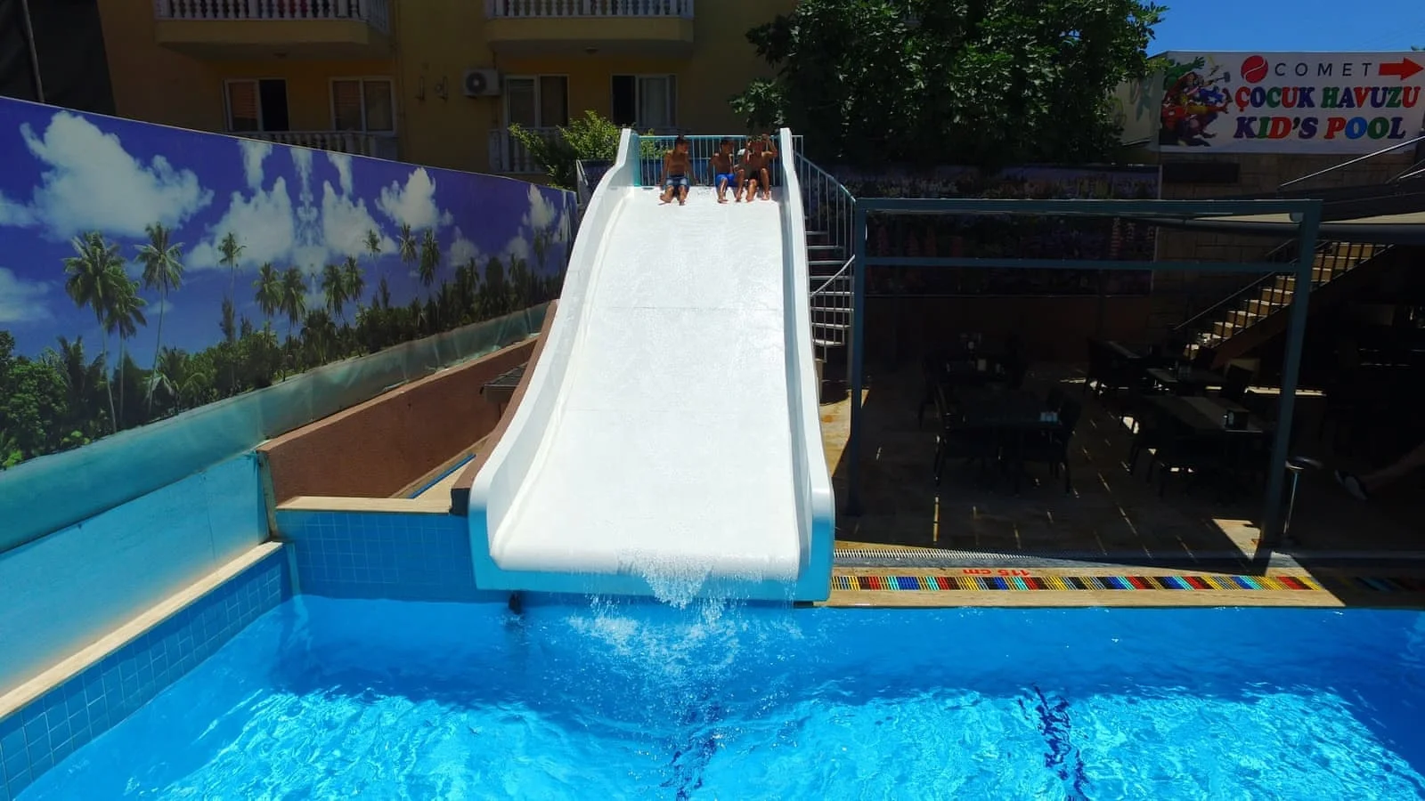 Outdoor Playground Equipment Small Swimming Pool Kids Aqua Amusement Games Water Parks Fiberglass Slide