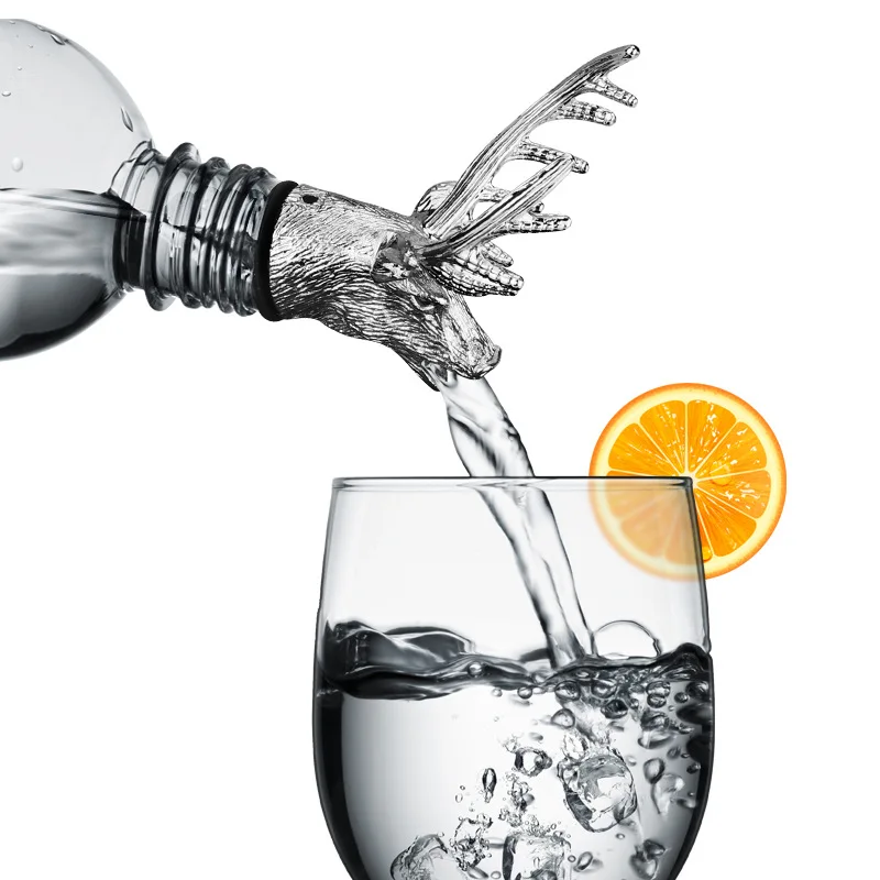 Оптовая продажа и Мини MOQ вино Pourers голова оленя вино pourer