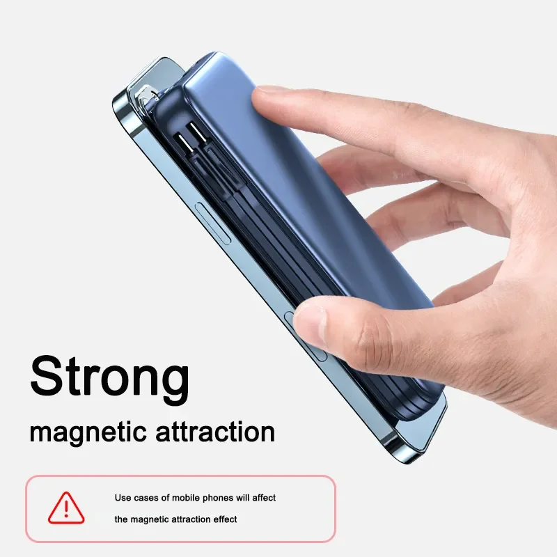 Custom Logo Magnetic Wireless Power Bank 10000Mah Magnet Wireless Charger Powerbank For Iphone 12 13 14 Pro Max