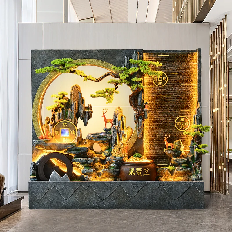 Large Size Feature Luxury Home Decoration Waterfall Wall Indoor Outdoor Water Falls Fountain Coffee Shop Decoration Hotel