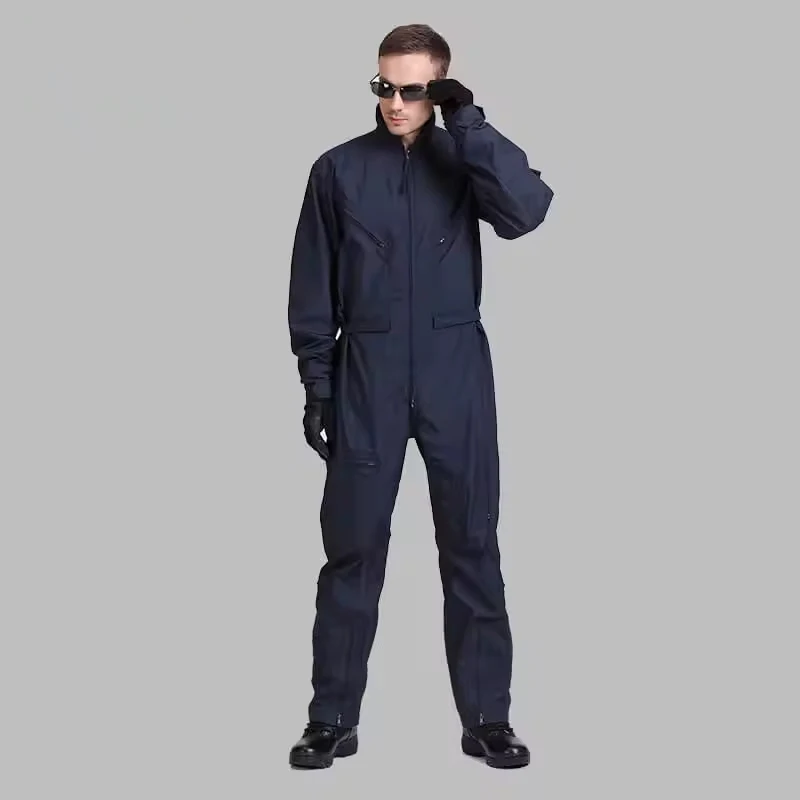 Navy Blue Flame Retardant Overall Flight Suit Navy Blue Nomex IIIA Pilot Uniform