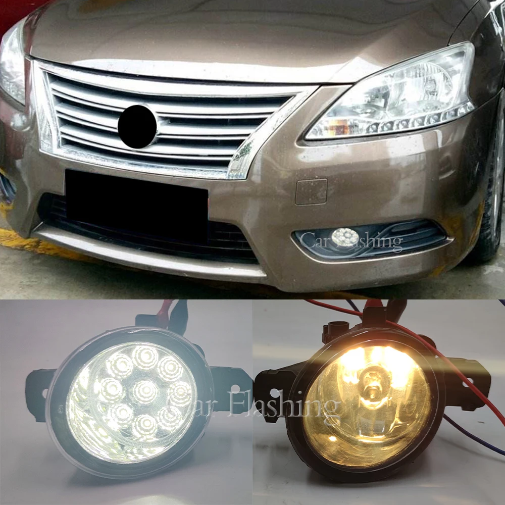 For Nissan Sentra bluebird Sylphy 2013 2014 2015 Fog lights headlight LED fog light covers frame lamp foglight Grille Grilles