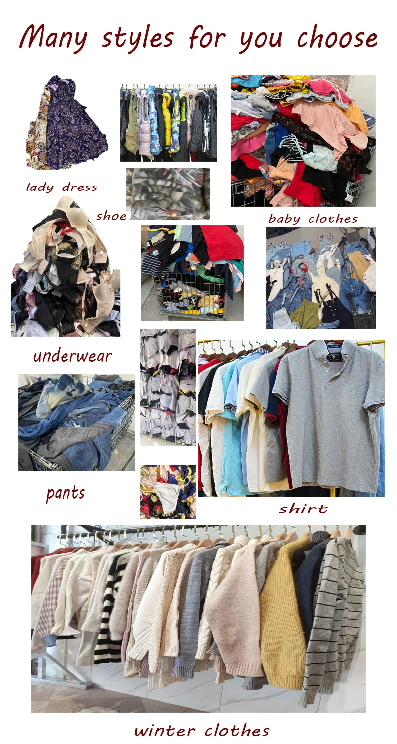 Women Baler Machine Europe Grade Underwear And Textile Compress Vintage Second hand Imported Jeans Used Clothes