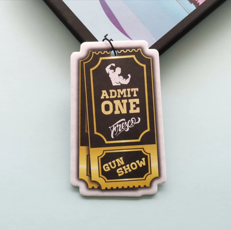 Hot selling customized design hanging  paper air freshener for car
