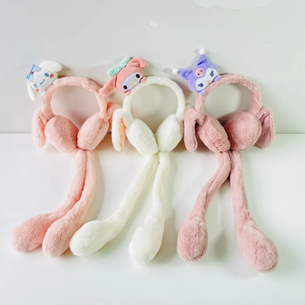 New Style Cute Melody  Pop Up Dancing Ears Windproof Hand  Pressed  Earmuff Cinnamoroll Warmer Headband Earmuffs