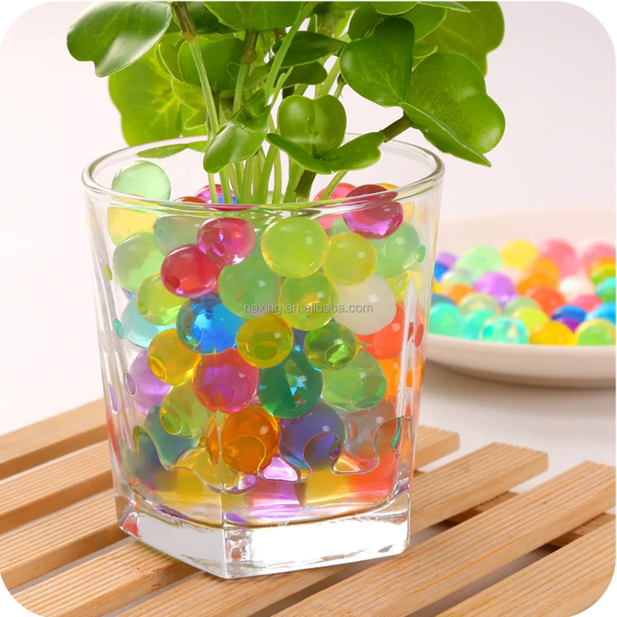 14 colors round shape 7-8mm water gel beads Growing Crystal Soil Water Balls for kids toy