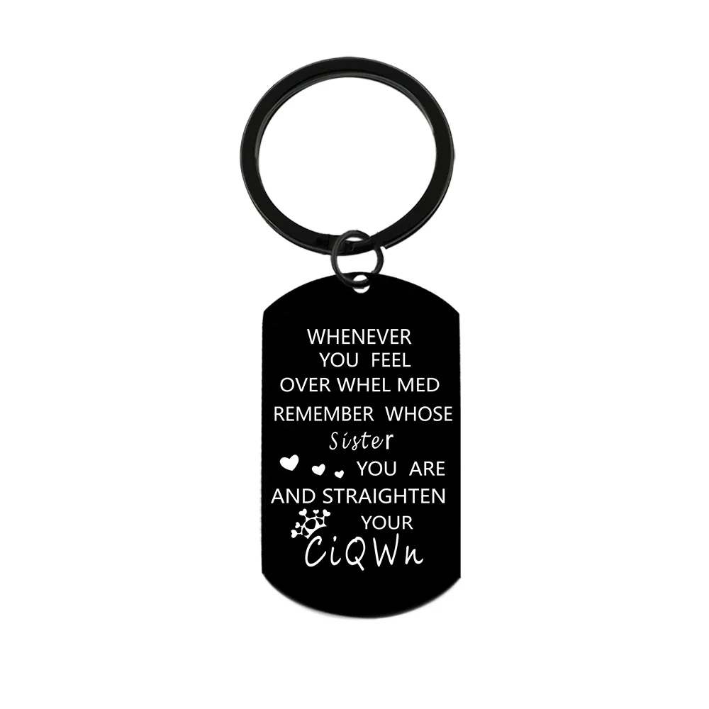 Wholesale Cheap Good Price Custom Design Colored Alphabet Stainless Steel Blank Black Metal Keychain