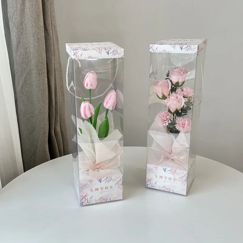 Lovely Gift For Women Artificial Soap Tulip Flower In Nice Package Great Gift For Mother Day