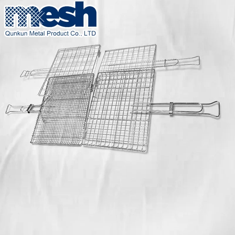 Food Grade Outdoor Barbecue Grill Wire Mesh Stainless Steel Multifunction Chicken BBQ Grill grates bbq round grill