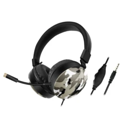 Camouflage Wired Noise Canceling Headset Usb Computer Call Center Headset Microphone Professional Stereo Pc Gaming Headset GM015