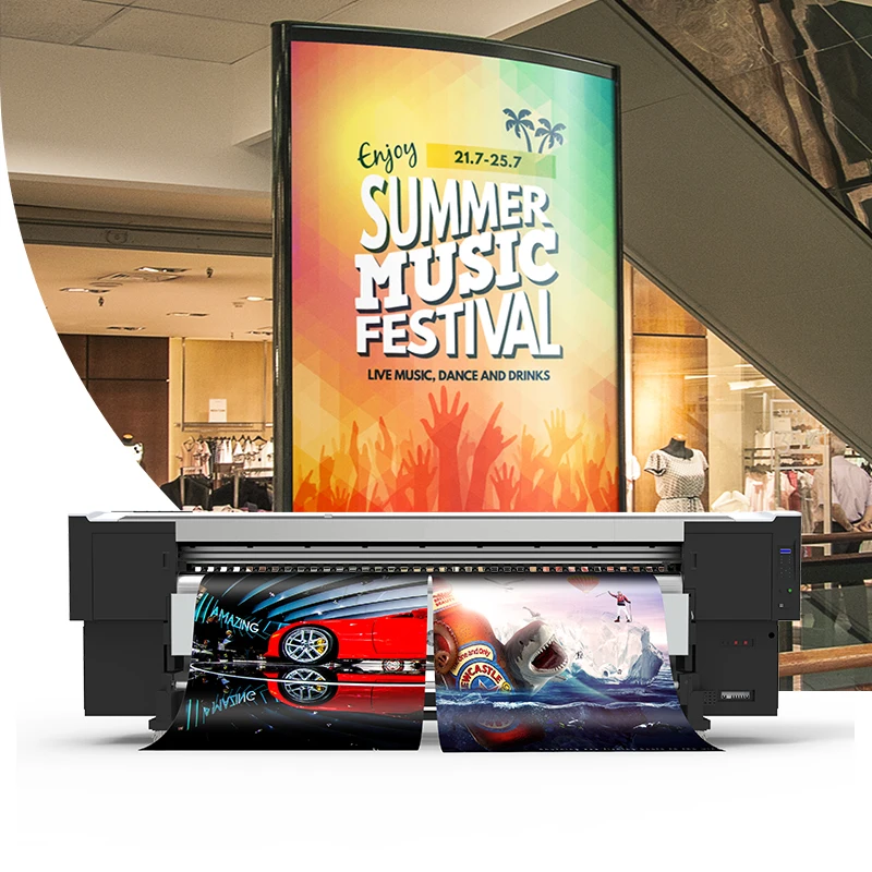 Offer 180sqm/h i3200 Eco Solvent Printer 3.2m 2/4/8 Printheads Advertising Large Format Printing Machine