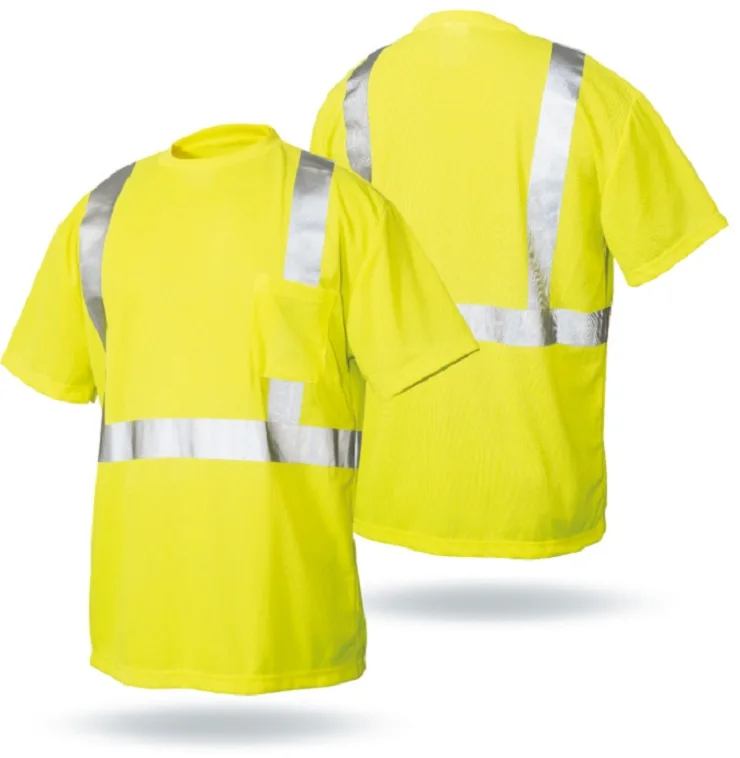 Hot Sale 100% Polyester  birdeye /single jersey   hi vis  Polo Shirt safety Reflective Polo T Shirt