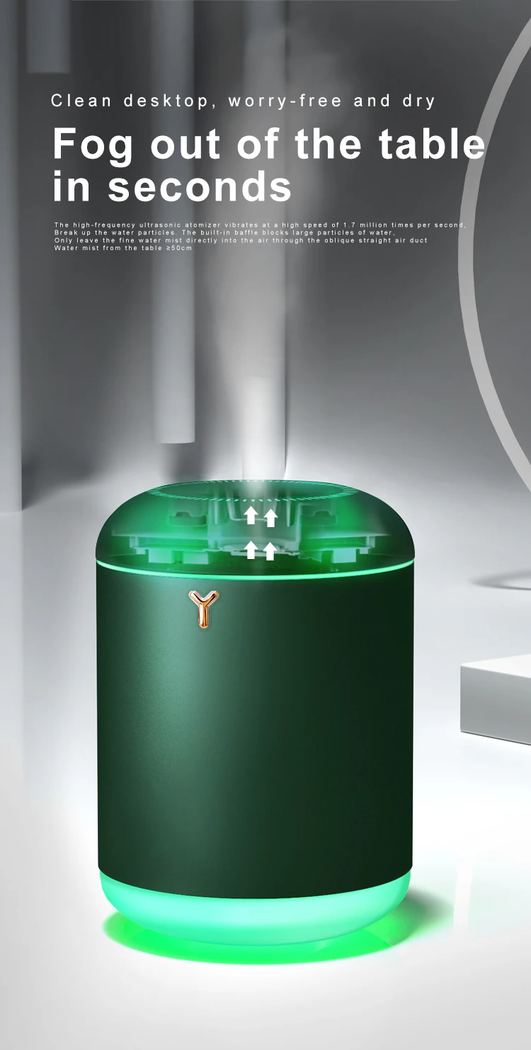 new hot smart portable usb charging colorful night lamp women household  student mist air purifier humidifiers