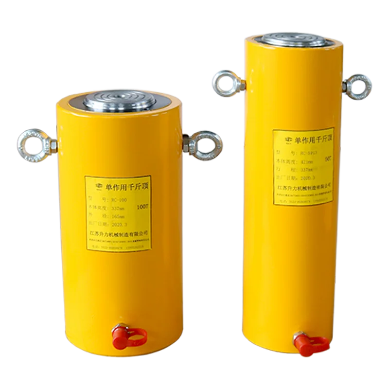 Direct Sale Steel  RC 5 Ton Single Acting Industrial with 50t Capacity Load Hydraulic Lifting Jack Cylinder for engineering