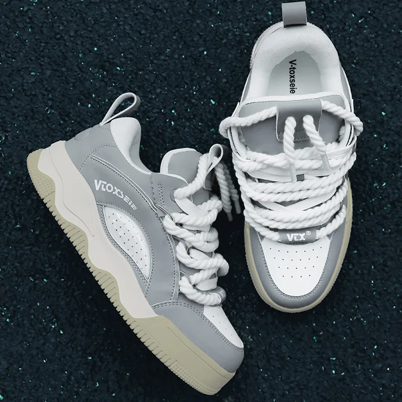 DLD New Sports And Leisure Shoes Niche Denim Versatile Low Cut Retro Board Shoes Skateboard Shoes