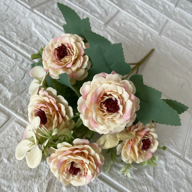 New Design 5 Head Flowers Bouquet Wedding Bridal Holding Flowers