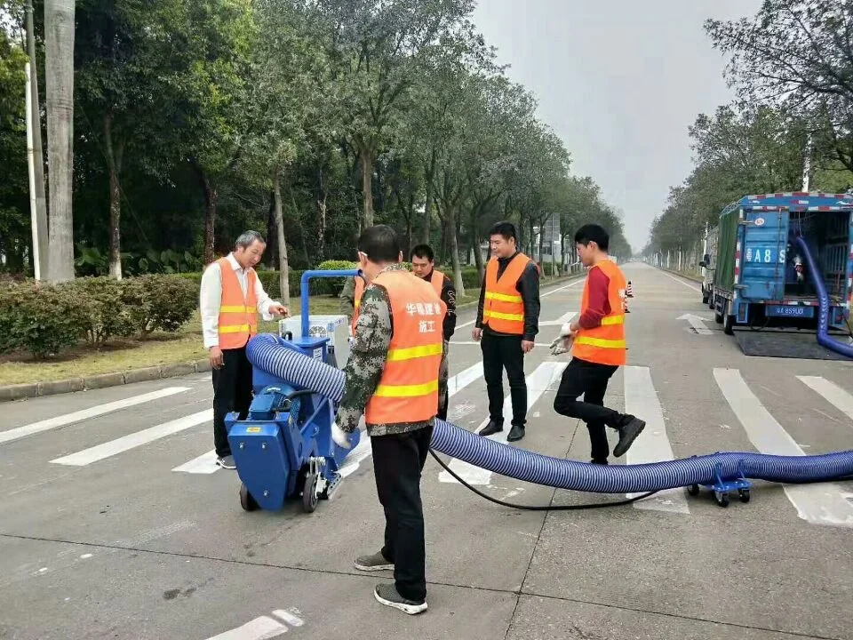 CE ISO9001 approved road moving marker line cleaning shot blasting equipment