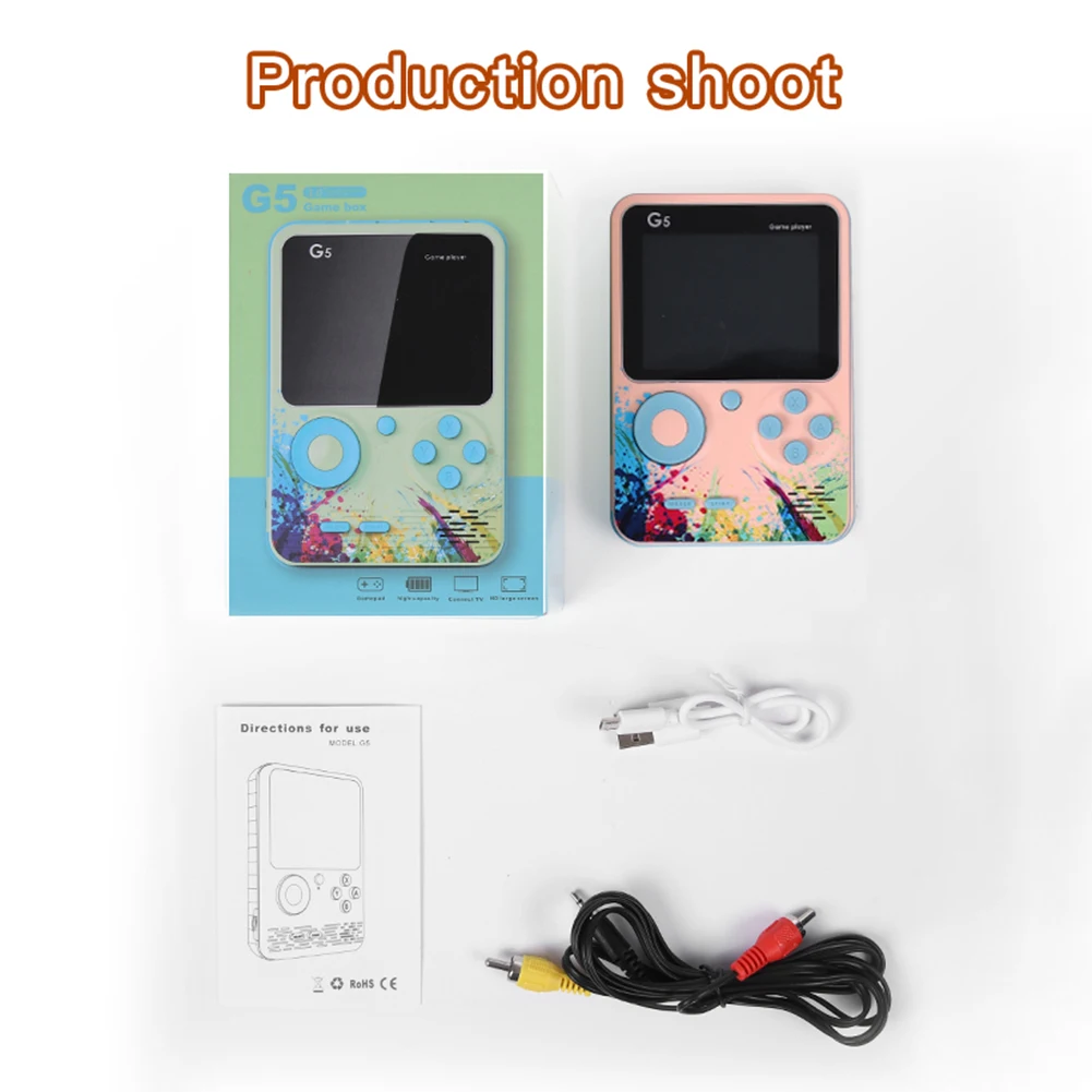 ELVEN-Games G5 Handheld Game Player 500 in 1 Classic Game Consoles Color Screen Retro With 3.0 inch Screen