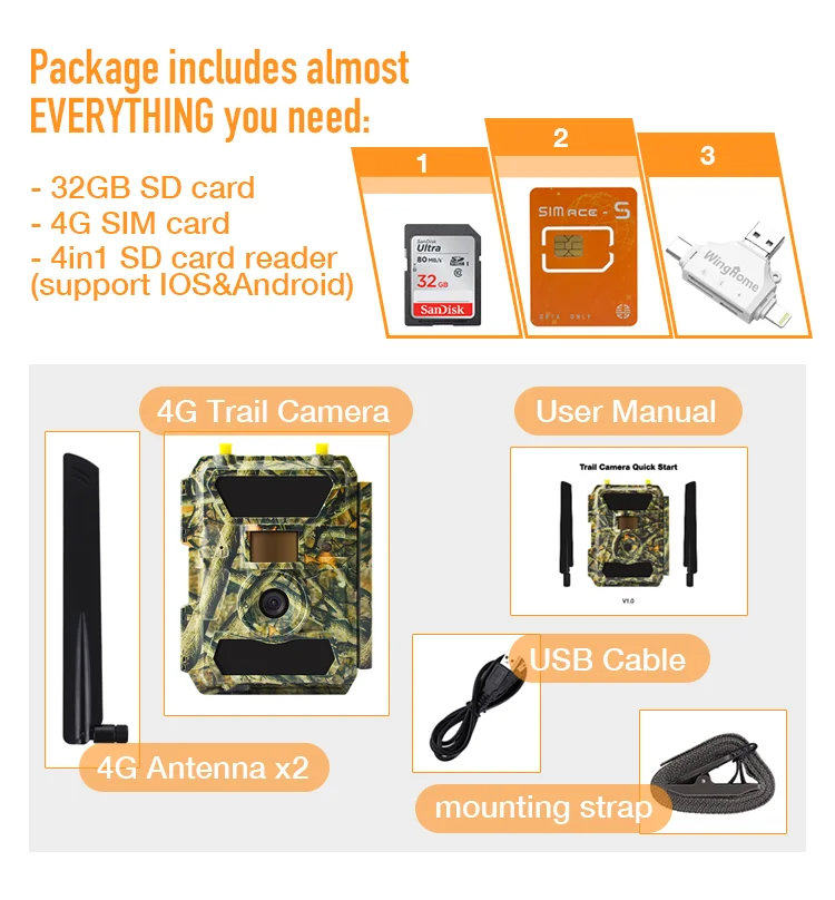 Chinese Manufacturer Hunter APP Control Digital Trail Wildlife Camera 4g