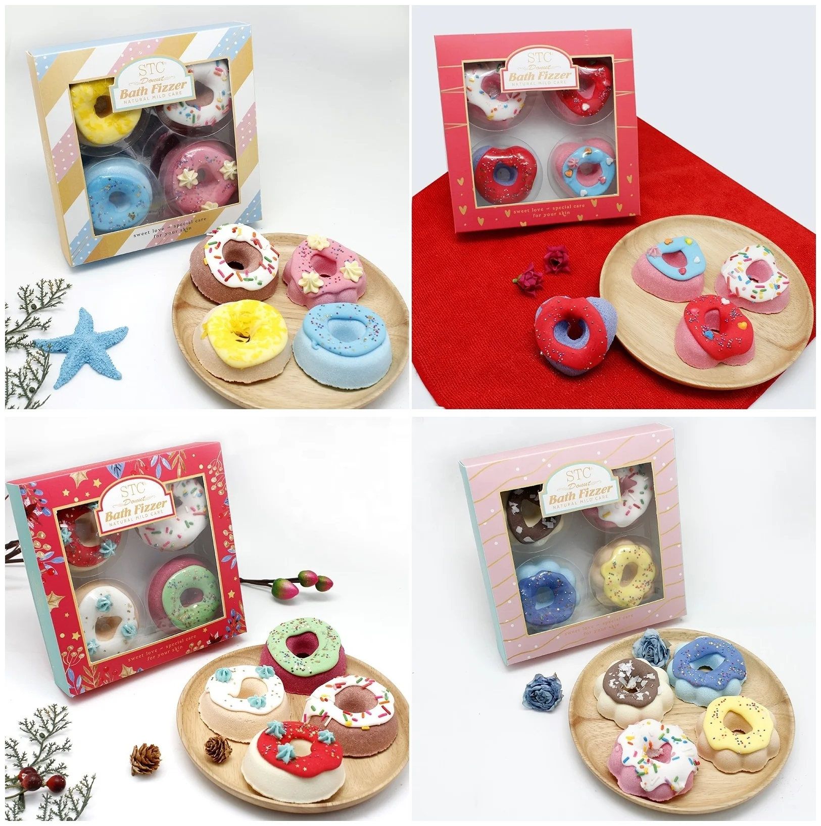 
Macaros Bath Fizzer bubble bath gift set kids narual funny surprise bath bomb set making kit 