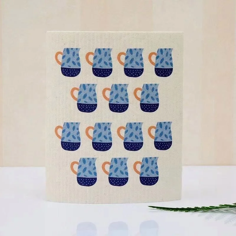 Cotton Scouring Pad Compressed Dishcloth Sponge Cloth Wood Pulp Natural All For Washing Dishes 16*20*0.4Cm Not Support Rectangle