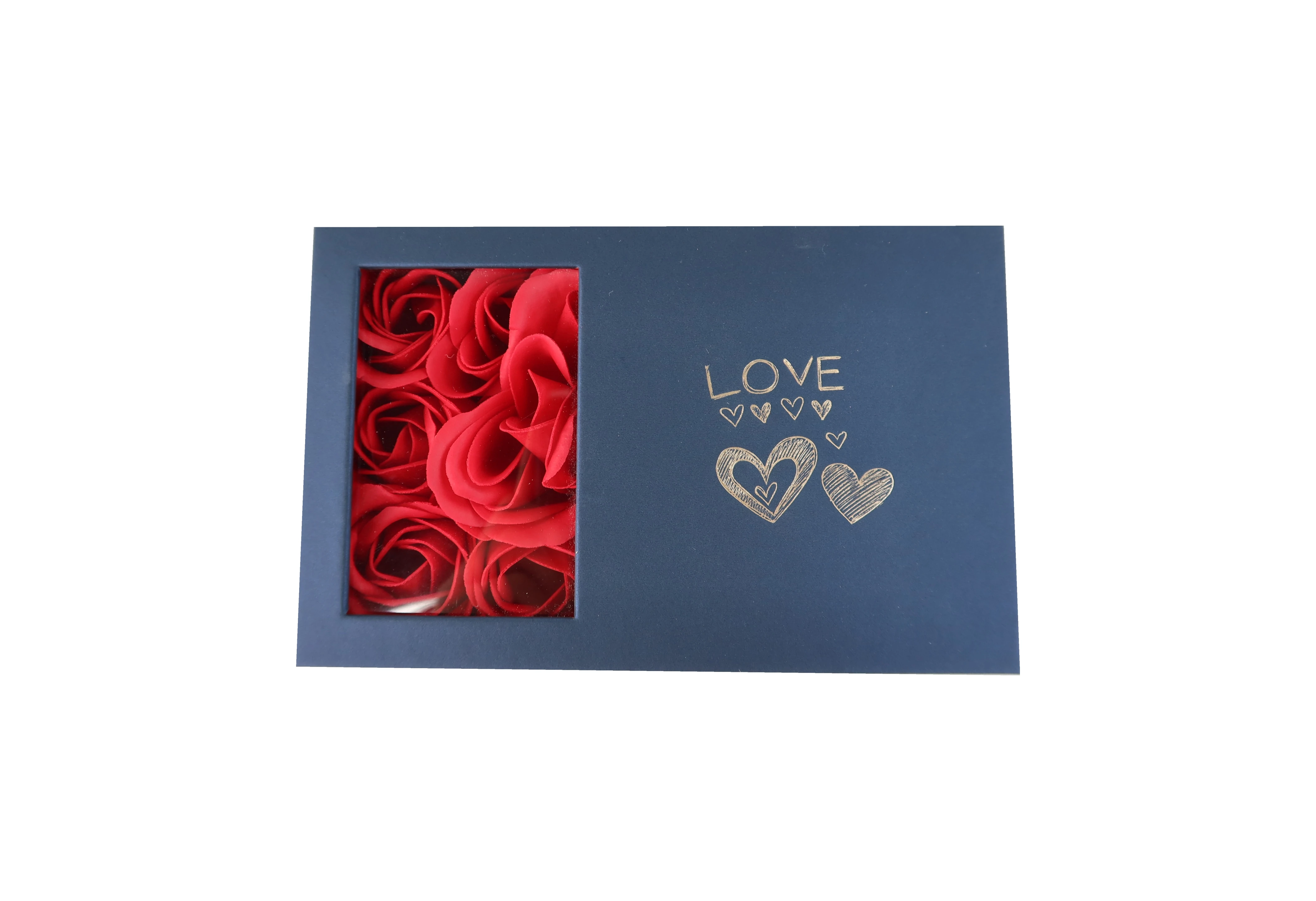 2023 new design preserved rose flower in gift boxes eternal heart packaging box with logopaper  jewellery