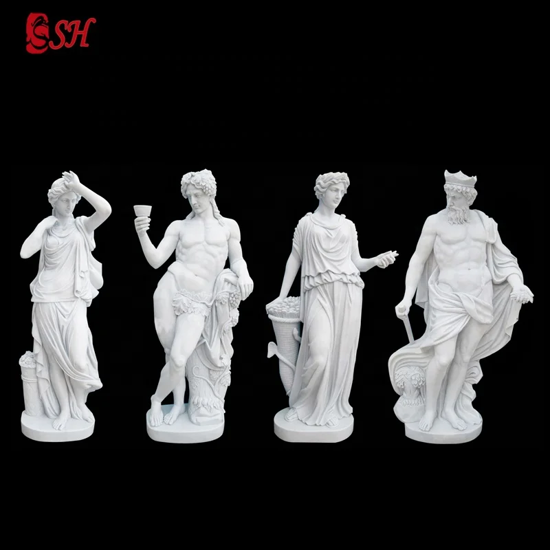 Hot Sale White Marble Four Season Statue For Garden