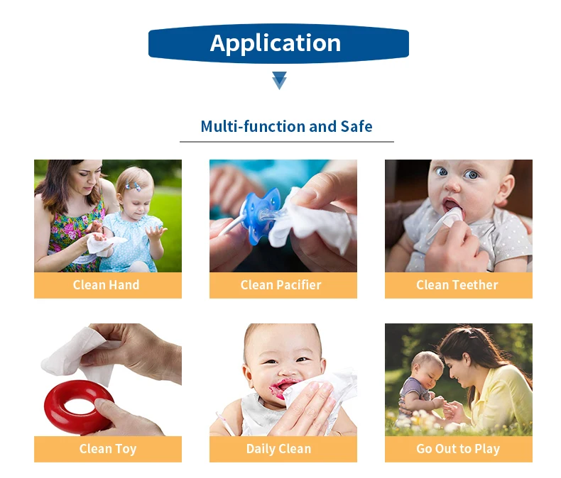 Biokleen OEM Chemical free 99.9 purified baby facial wipes Toallitas Humedas 60pcs Toallitas Humedas Para Bebe Totitos