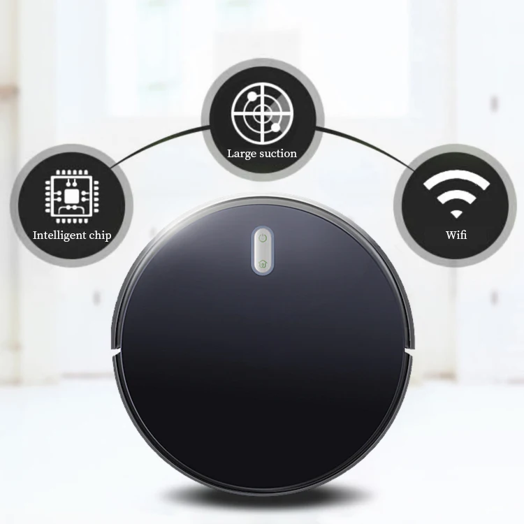 Automatic Intelligent Gyroscope Navigation Robotic Sweeper Floor Cleaning Smart Robot Vacuum Cleaner With Mopping