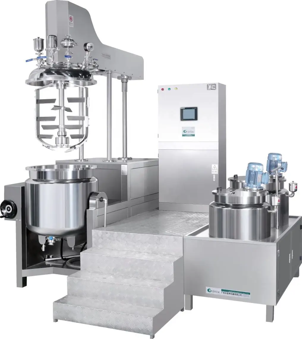 Industrial Homogenizing Mixer Vacuum Emulsifier Cosmetic Homogenizer Mixer Cream Cheese Making Machine